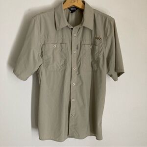 Outdoor Research Men’s Large Khaki Casual Button Down Shirt